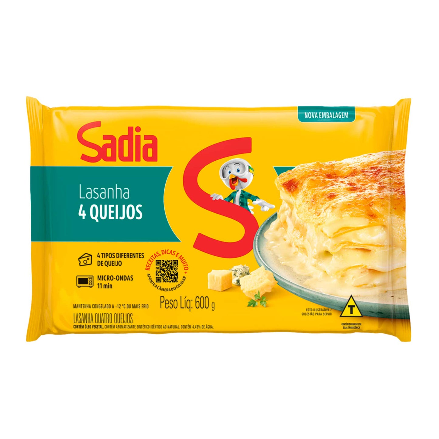LASANHA 4 QUEIJOS SADIA 600G