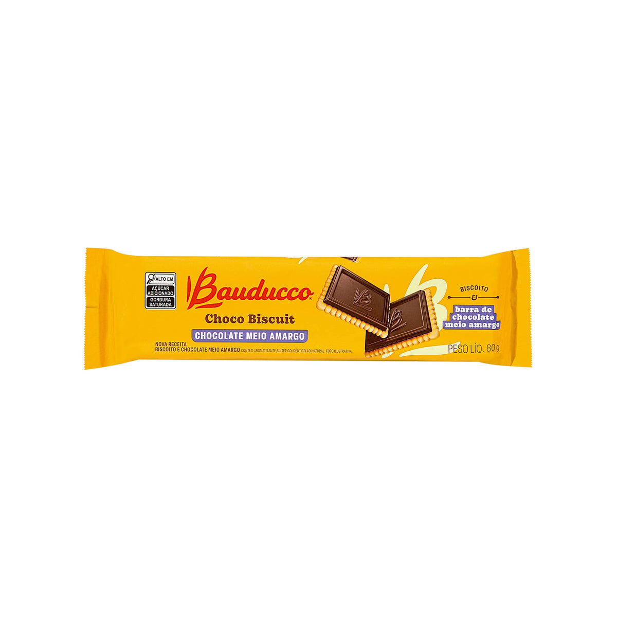 CHOCOBISCUIT MEIO AMARGO BAUDUCCO 80G