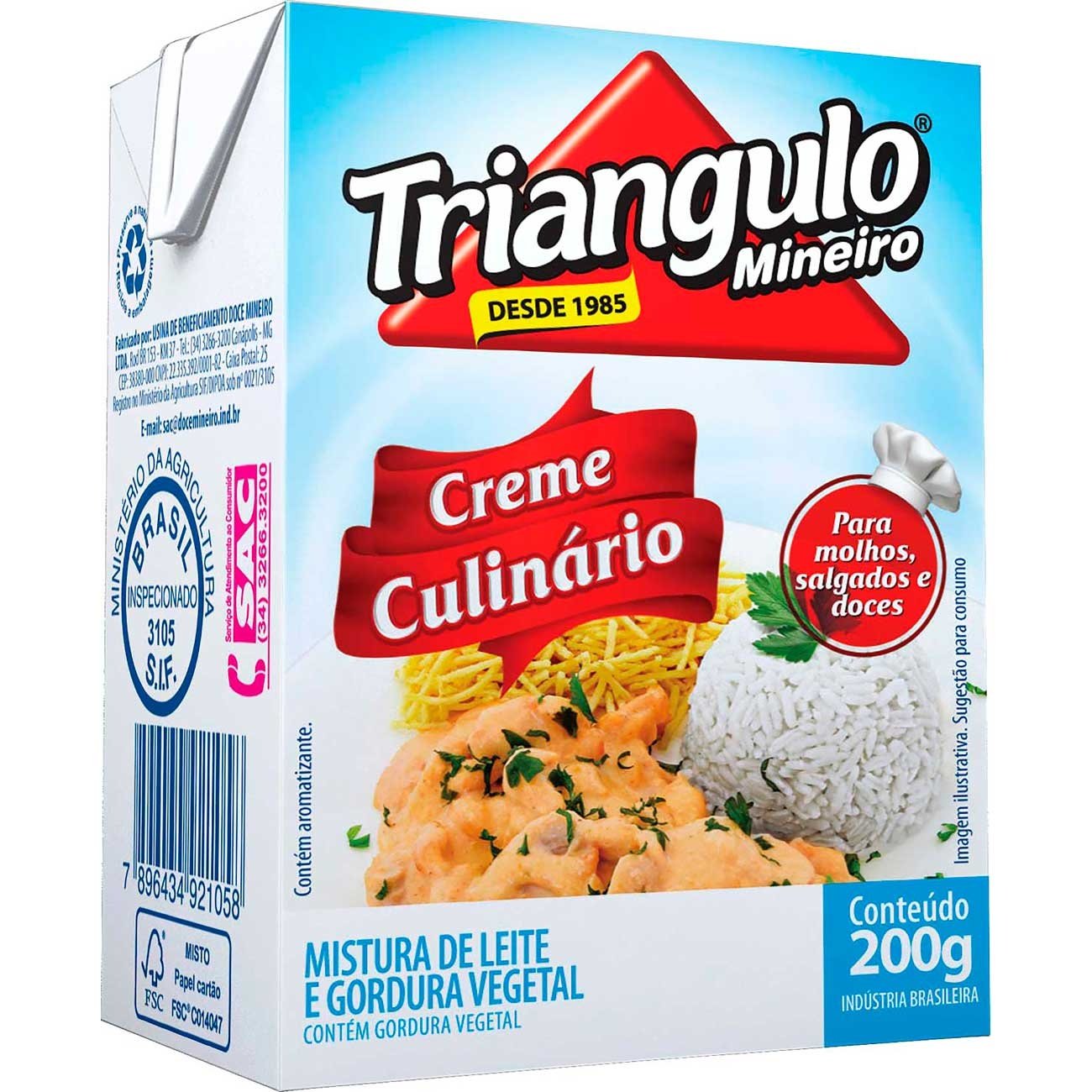 CREME CULINARIO TRIANGULO 200G