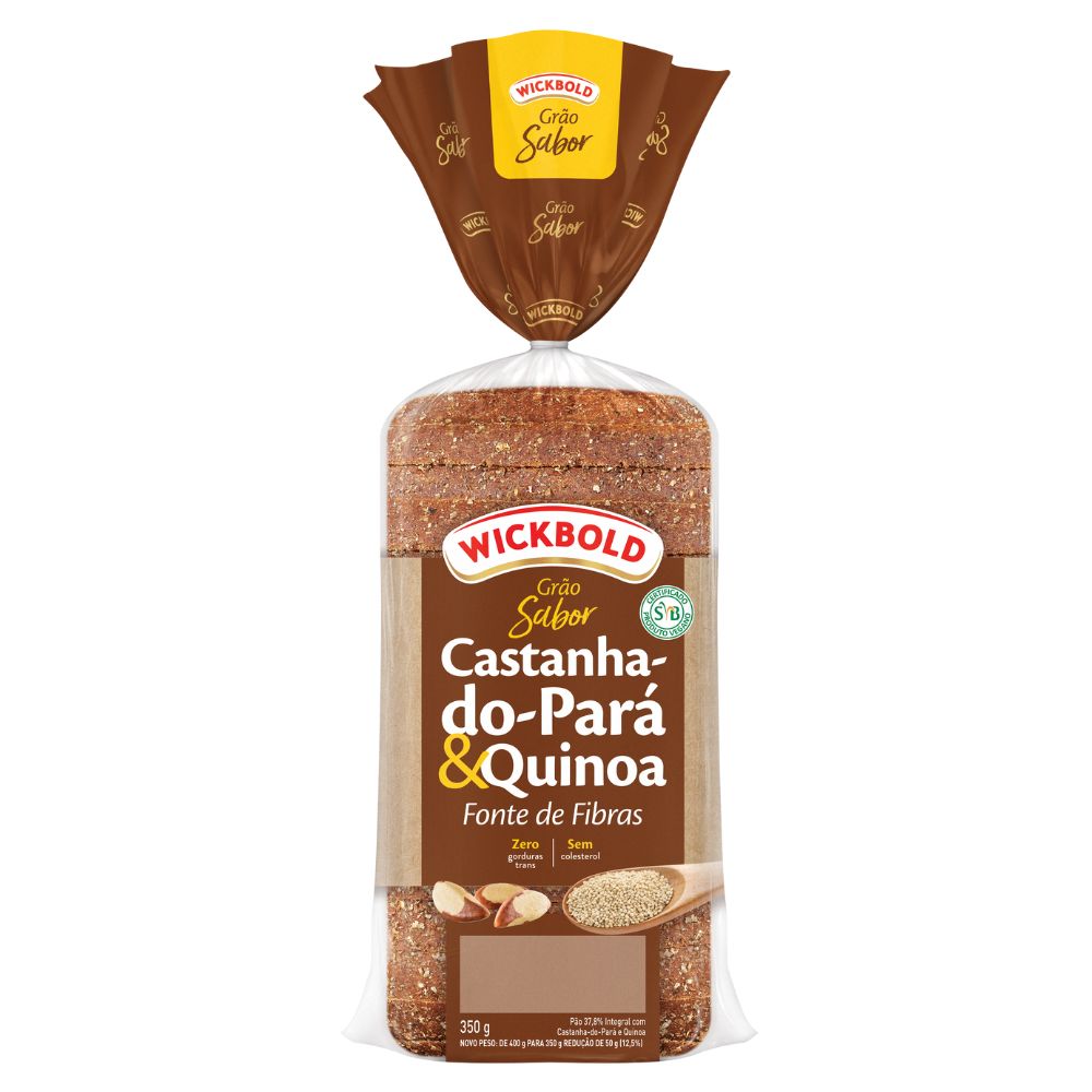PAO INTEGRAL CASTANHA PARA QUINOA WICKBOLD 350G