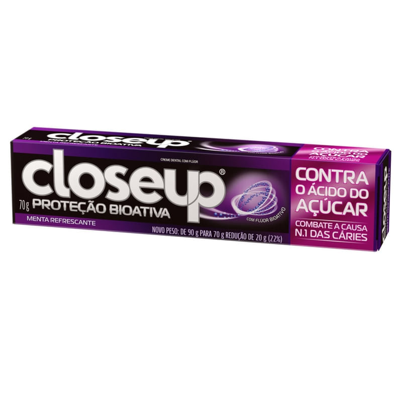 CREME DENTAL CLOSEUP BIOATIVA CONTRA ACUCAR 70G