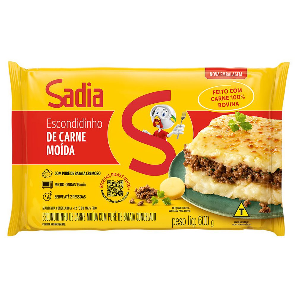 ESCONDIDINHO DE CARNE MOIDA PURE BATATA 600G