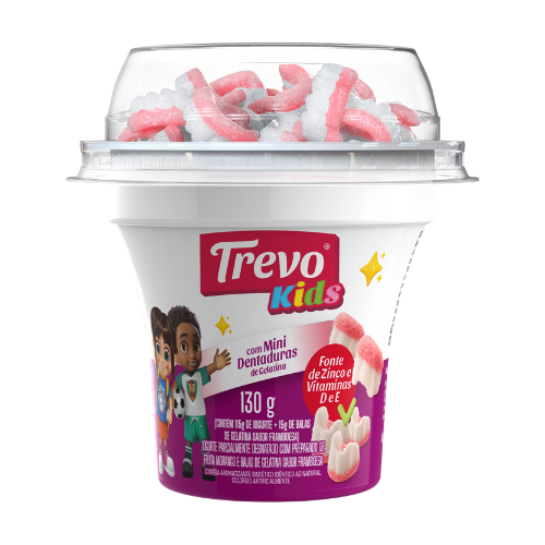 IOGURTE TREVO KIDS COM DENTADURA GELATINA 130G