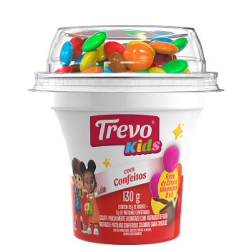 IOGURTE TREVO KIDS COM CONFETE 130G
