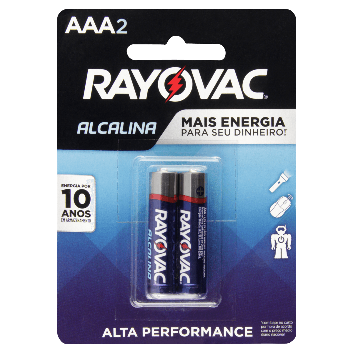 PILHA RAYOVAC ALCALINA AAA 2UN