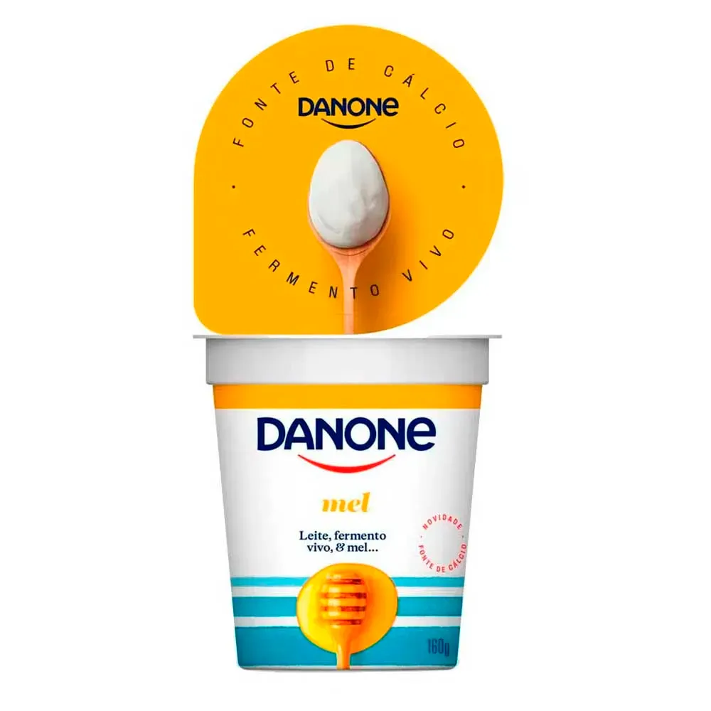 IOGURTE DANONE NATURAL LARANJA COM MEL 160G