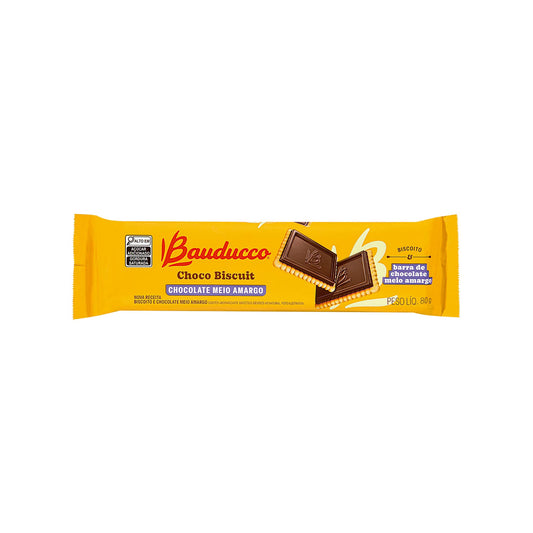 CHOCOBISCUIT MEIO AMARGO BAUDUCCO 80G
