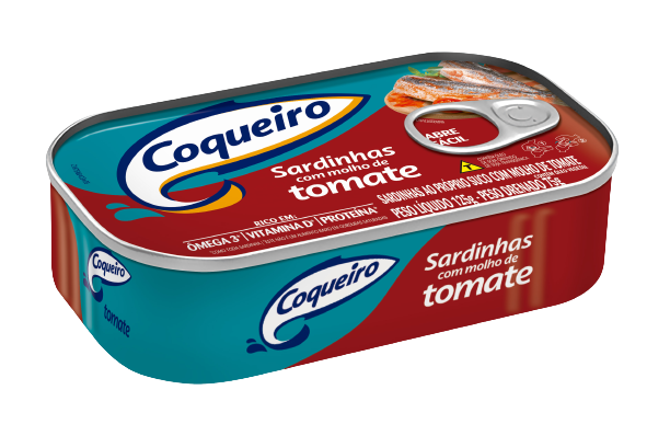 SARDINHA COQUEIRO COM MOLHO DE TOMATE 125G