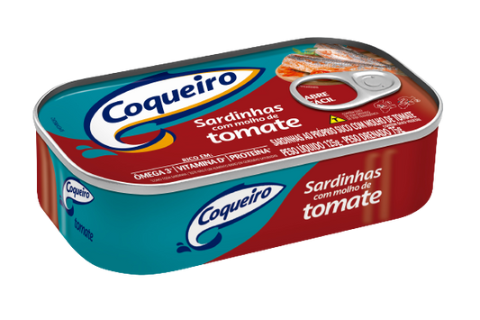 SARDINHA COQUEIRO COM MOLHO DE TOMATE 125G