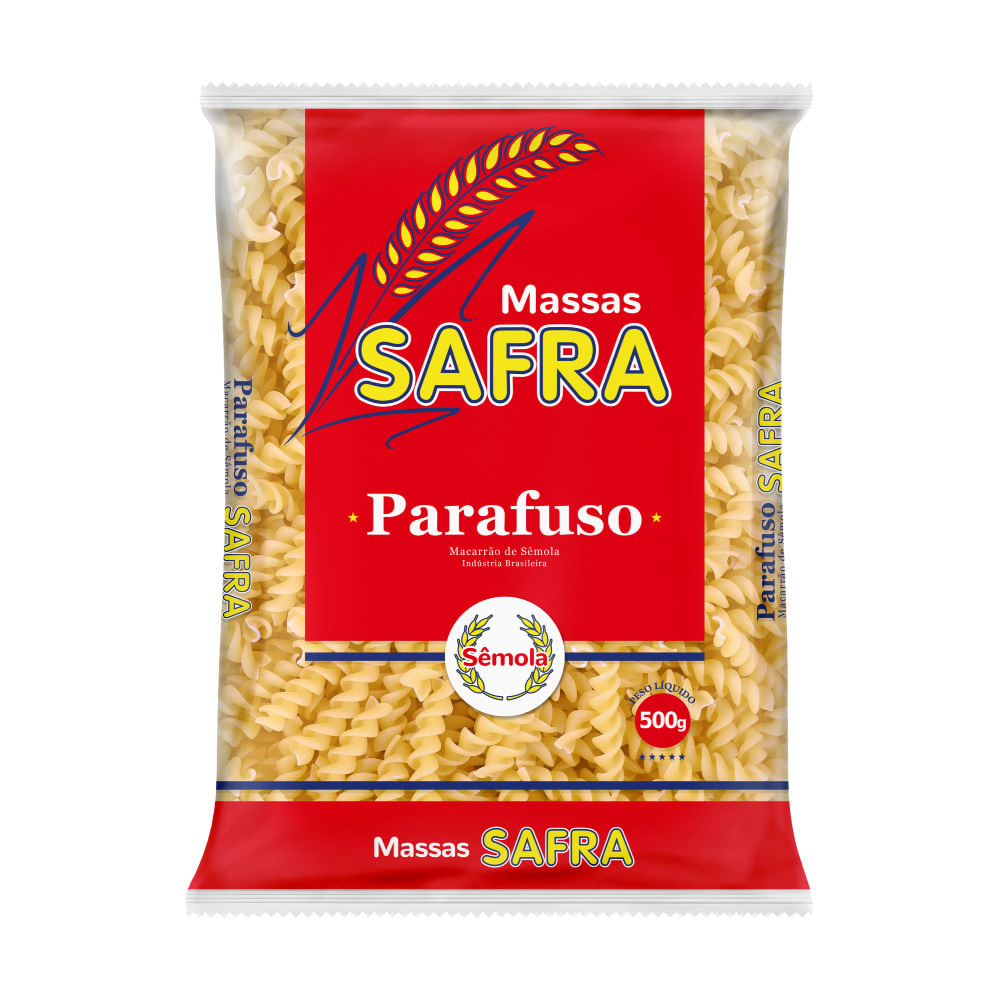 MACARRAO PARAFUSO SAFRA SEMOLA 500G