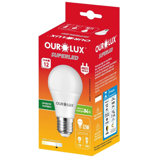 LAMPADA SUPERLED OUROLUX 12W BIV 6500K