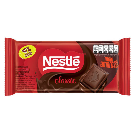 CHOCOLATE MEIO AMARGO CLASSIC 80G