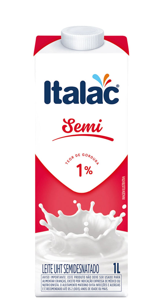 LEITE UHT SEMIDESNATADO ITALAC 1L
