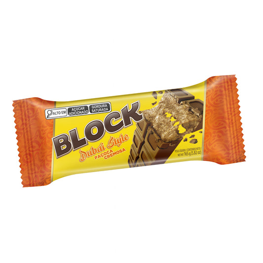 TABLETE CHOCOLATE BLOCK DUBAI STYLE AMENDOIM 165G