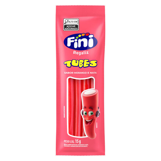 BALA FINI TUBES MORANGO 15G