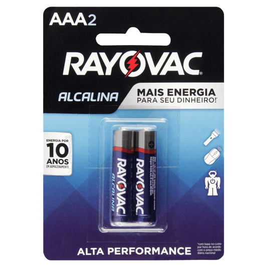 PILHA RAYOVAC ALCALINA AAA 2UN