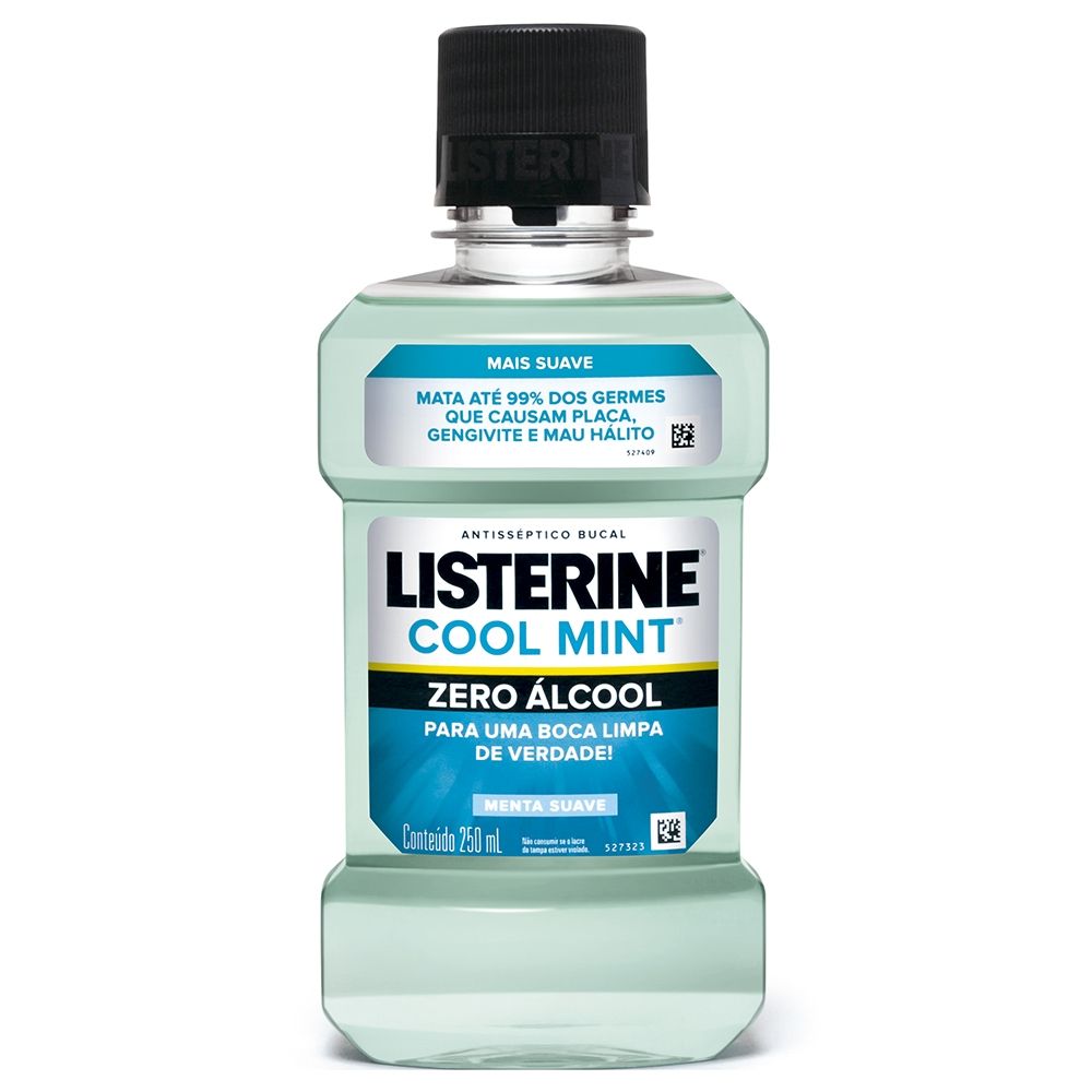 LISTERINE ANTISEPTICO BUCCAL ZERO ALCOOL MENTA SUAVE 250ML