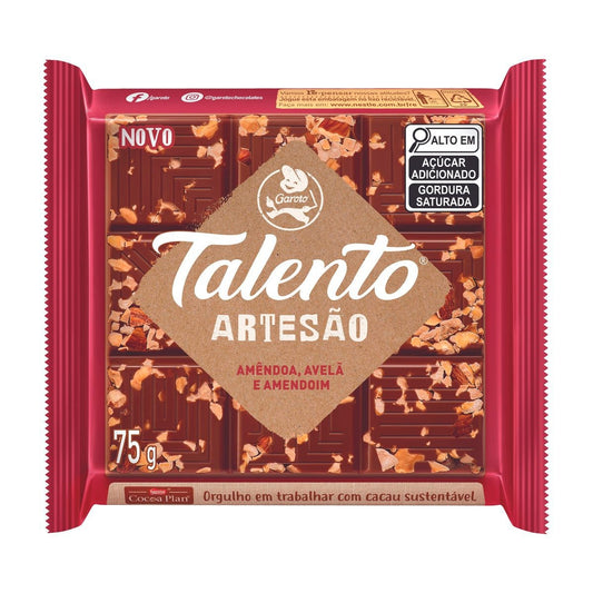 CHOCOLATE TALENTO ARTESAO AMENDOIM 75G