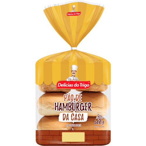 PÃO DE HAMBURGUER DA CASA 600G