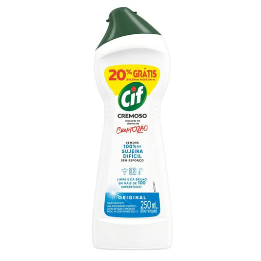 LIMPADOR SAPONACEO CIF CREMOSO BRANCO L250 P200ML