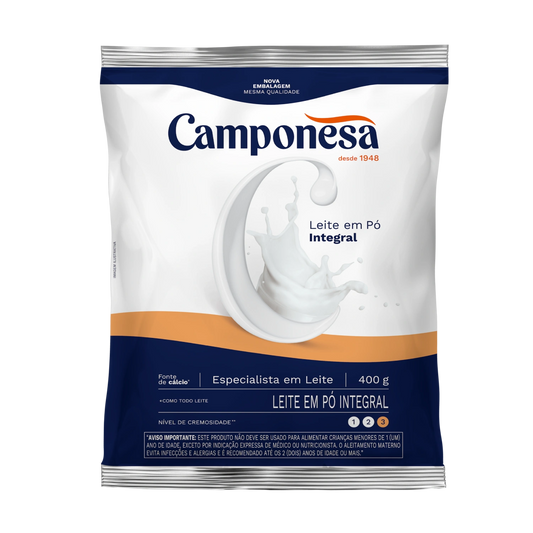 LEITE PO CAMPONESA INTEGRAL 400G