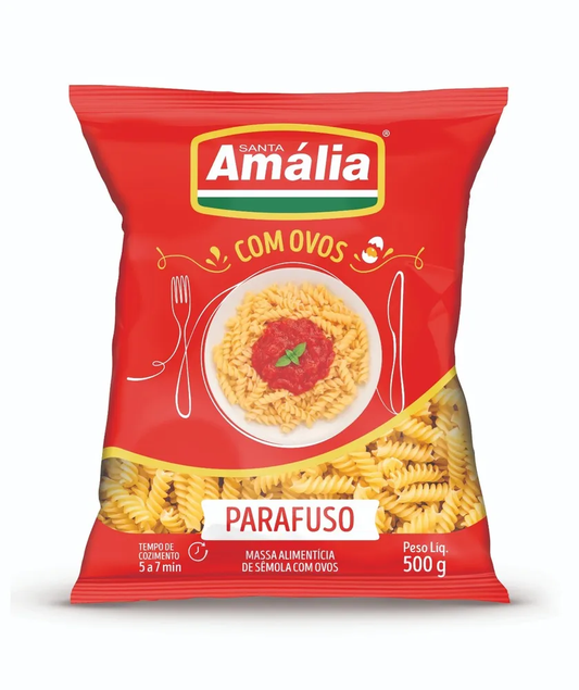 MACARRAO PARAFUSO OVOS STA AMALIA 500G