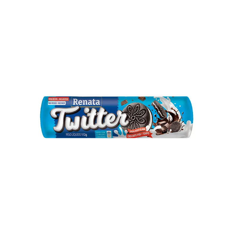 BISCOITO RENATA TWITTER CHOC REC. BAUN  112G