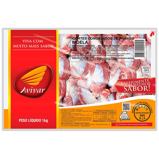 MOELA DE FRANGO AVIVAR CONG. 1KG